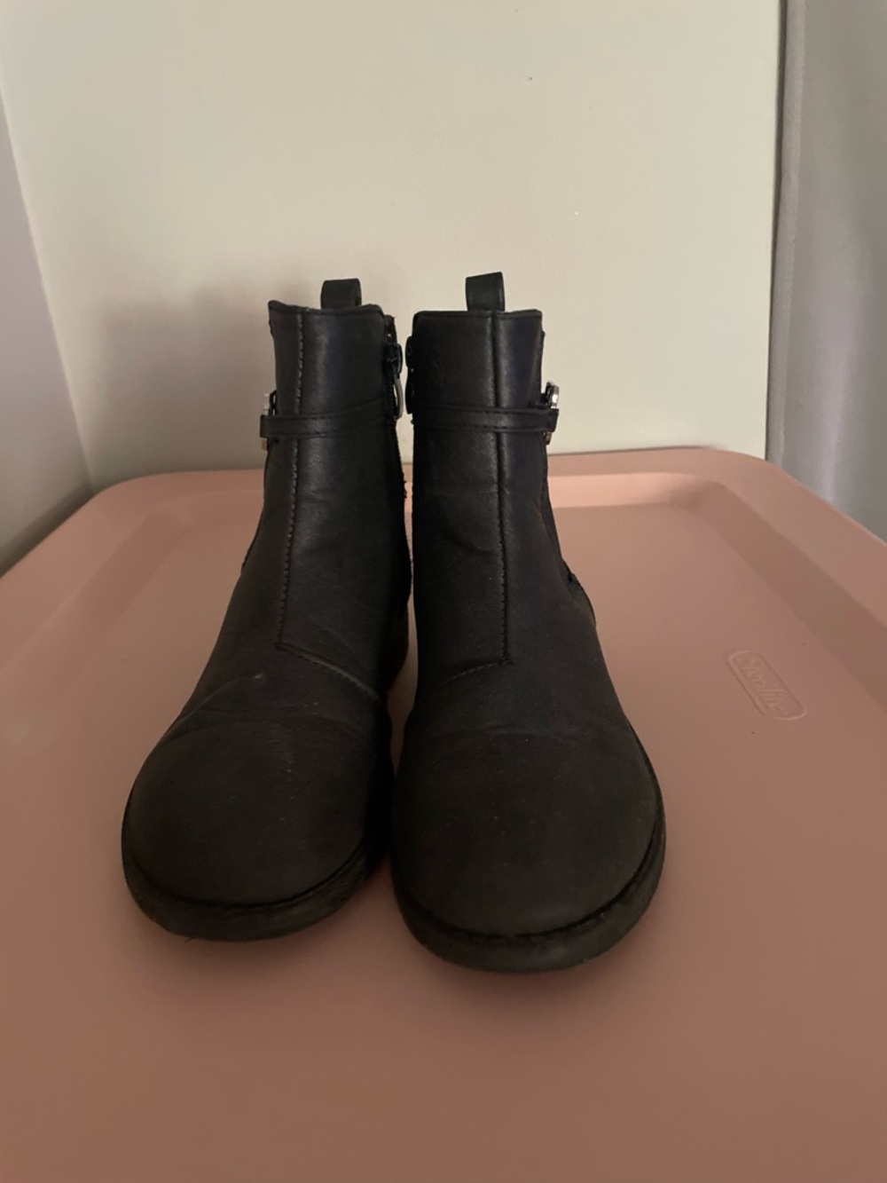 2 pair of bebe Girls'  Black Ankle Boots
